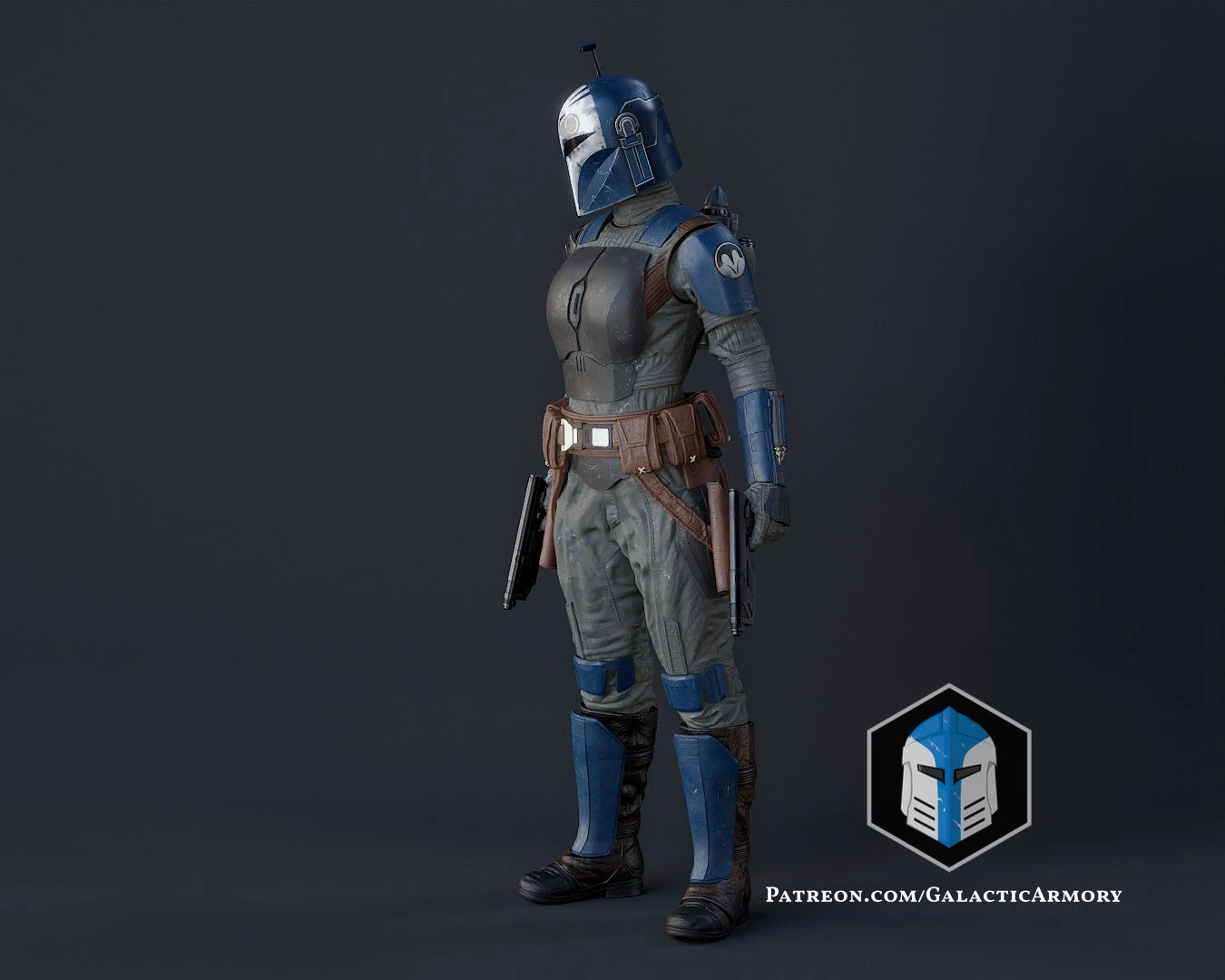 Bo Katan Figurine - Pose 1 - 3D Print Files 6 Bo Katan Figurine - Pose 1 - 3D Print Files - Image 4