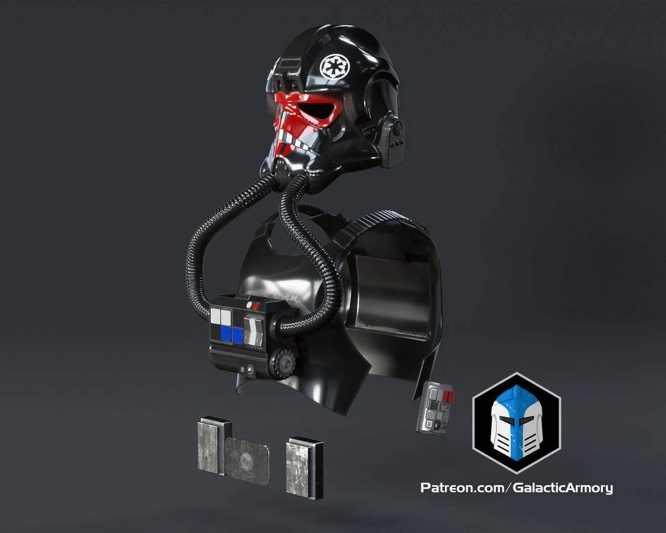 Tie Fighter Pilot Armor - 3D Print Files 5 Tie Fighter Pilot Armor - 3D Print Files - Image 3