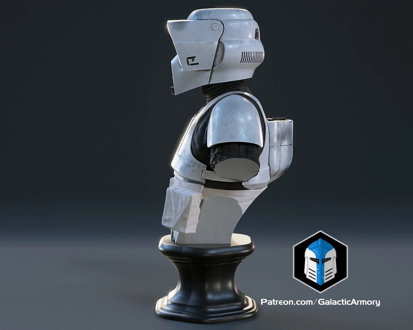 Scout Trooper Bust - 3D Print Files 8 Scout Trooper Bust - 3D Print Files - Image 6