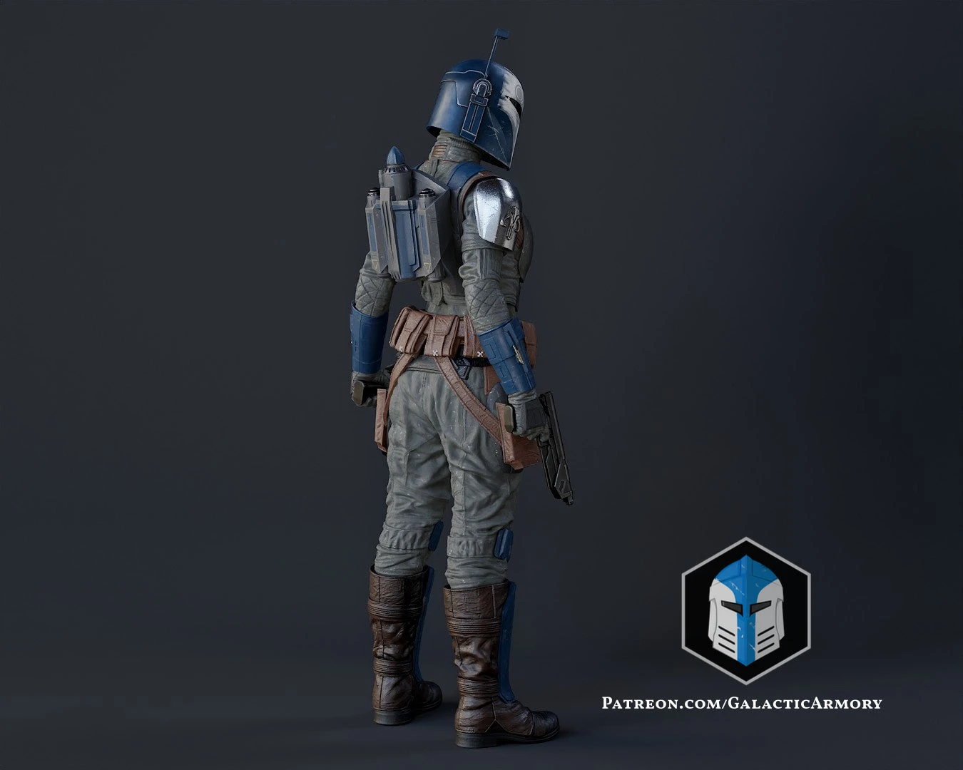 Bo Katan Figurine - Pose 1 - 3D Print Files 10 Bo Katan Figurine - Pose 1 - 3D Print Files - Image 8