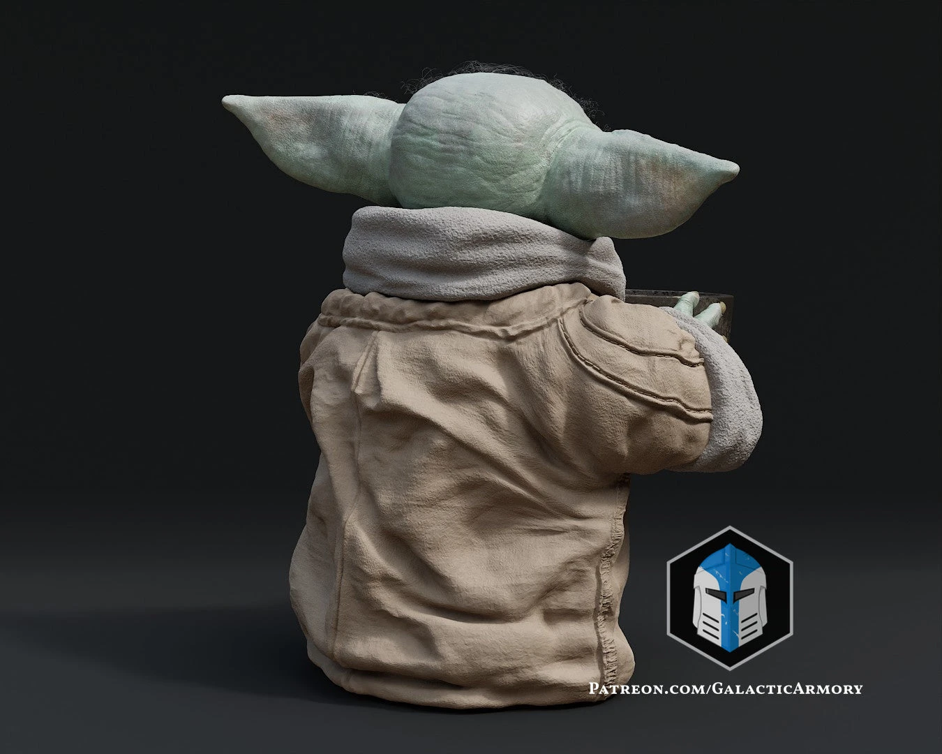 Grogu Figurine - Pose 4 - 3D Print Files 11 Grogu Figurine - Pose 4 - 3D Print Files - Image 9