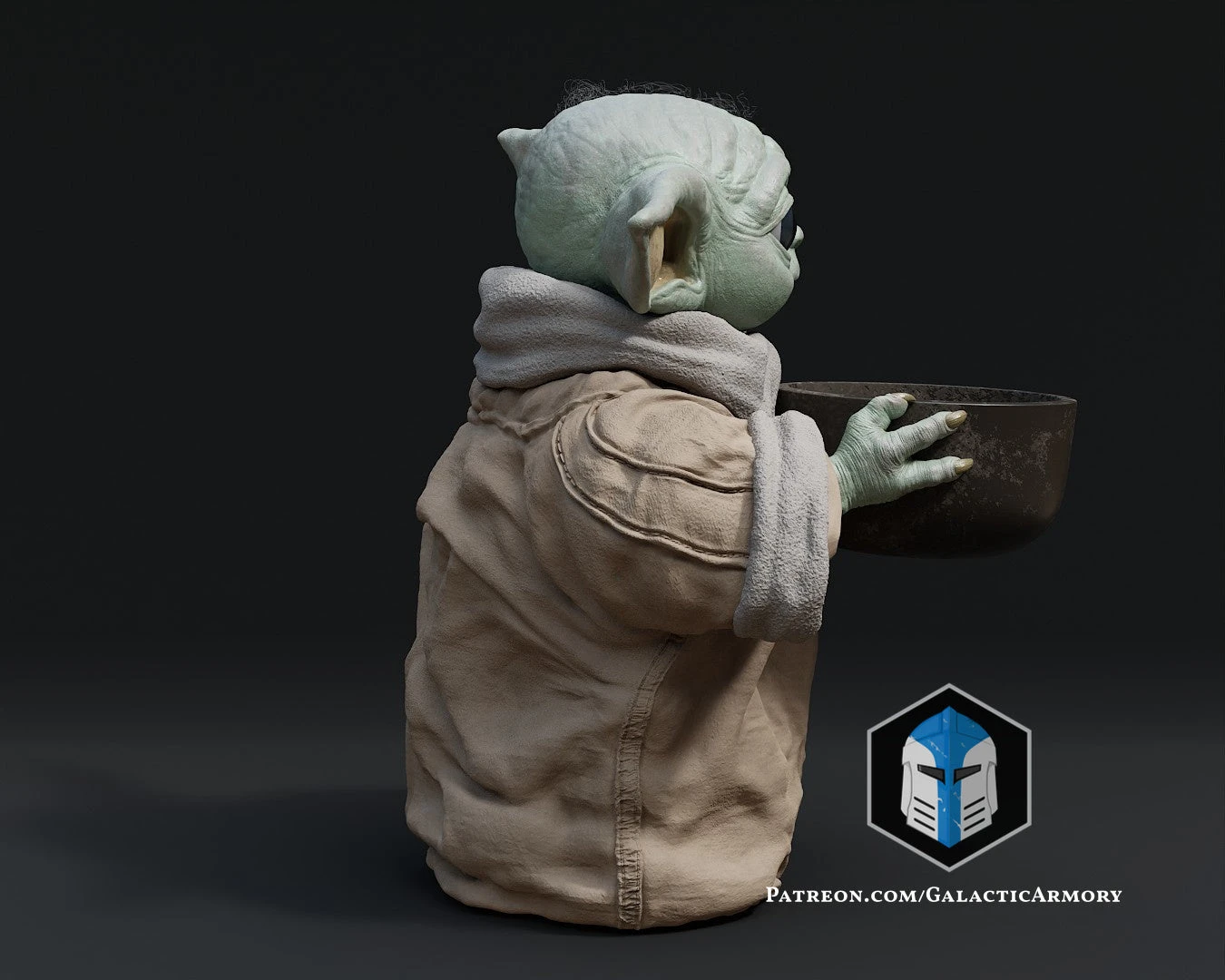 Grogu Figurine - Pose 4 - 3D Print Files 12 Grogu Figurine - Pose 4 - 3D Print Files - Image 10