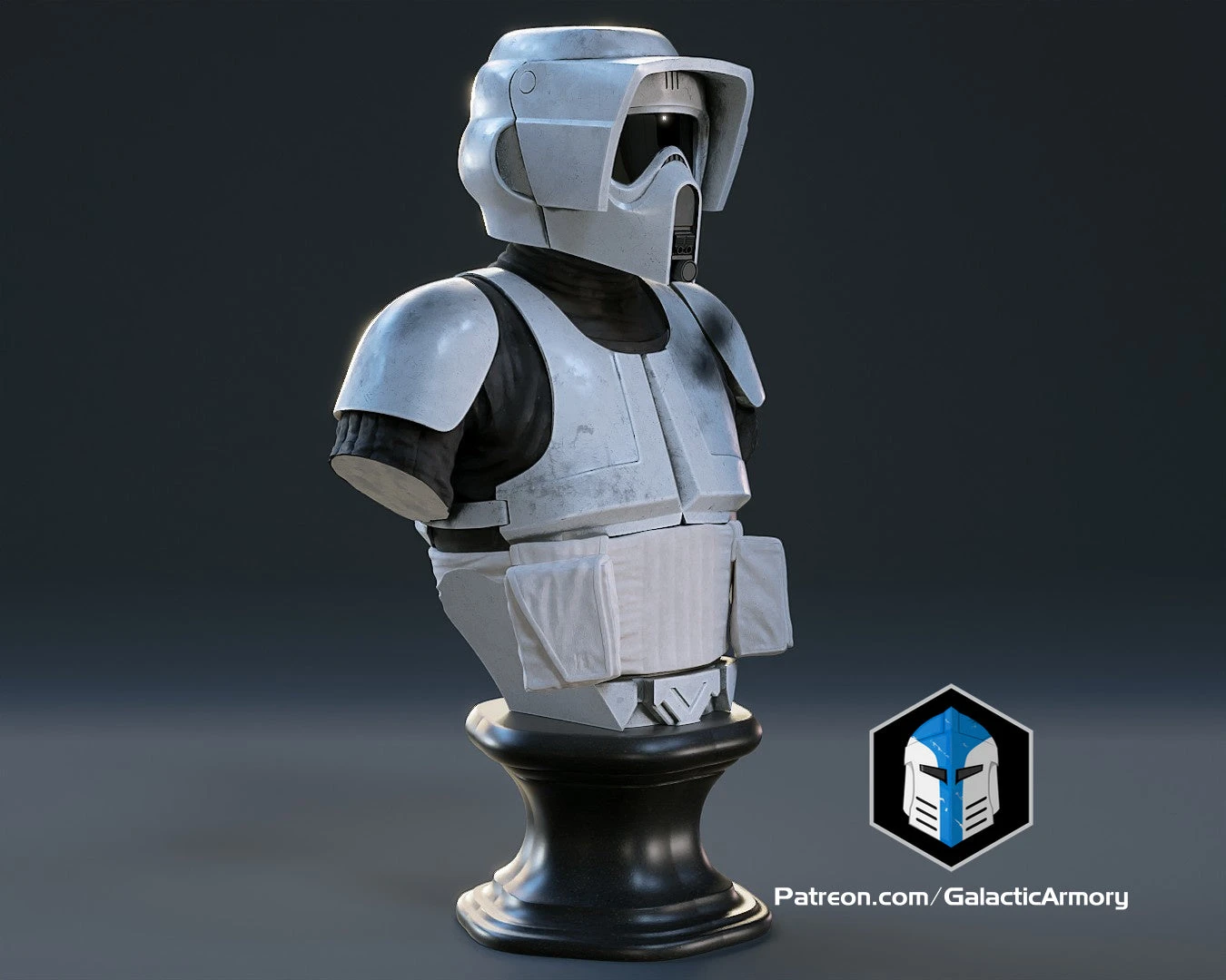 Scout Trooper Bust - 3D Print Files 13 Scout Trooper Bust - 3D Print Files - Image 11