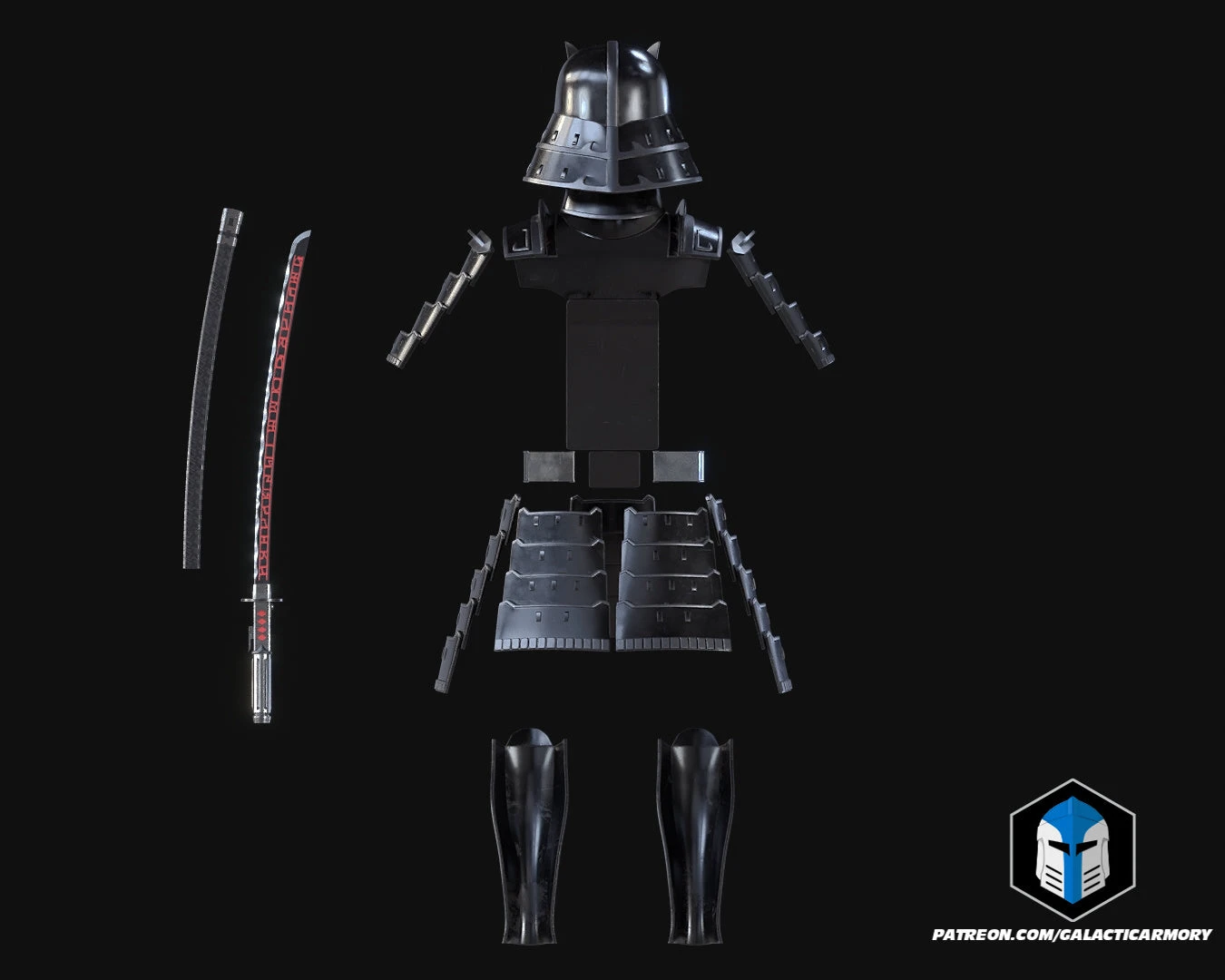 Samurai Darth Vader Armor - 3D Print Files 8 Samurai Darth Vader Armor - 3D Print Files - Image 6