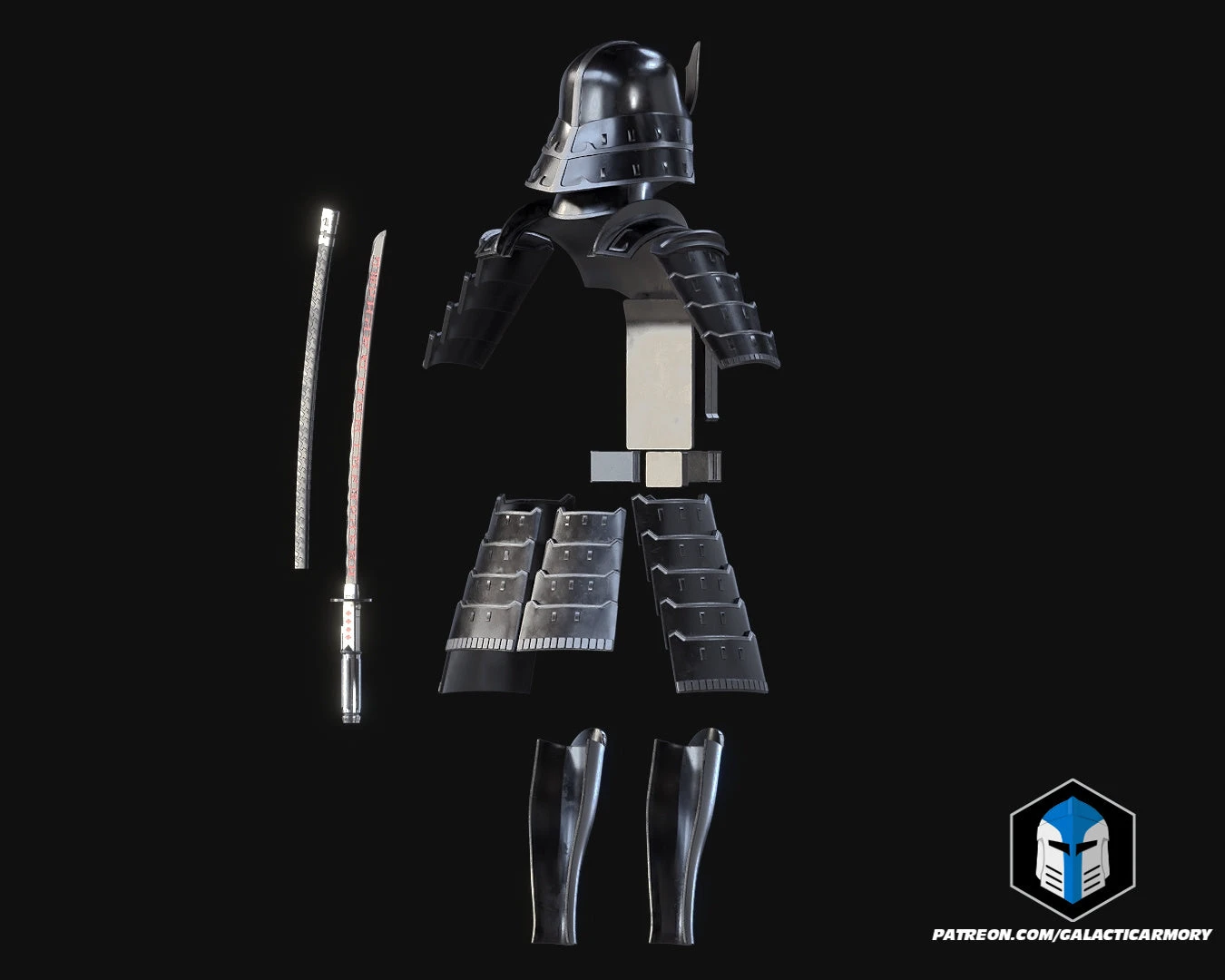 Samurai Darth Vader Armor - 3D Print Files 9 Samurai Darth Vader Armor - 3D Print Files - Image 7