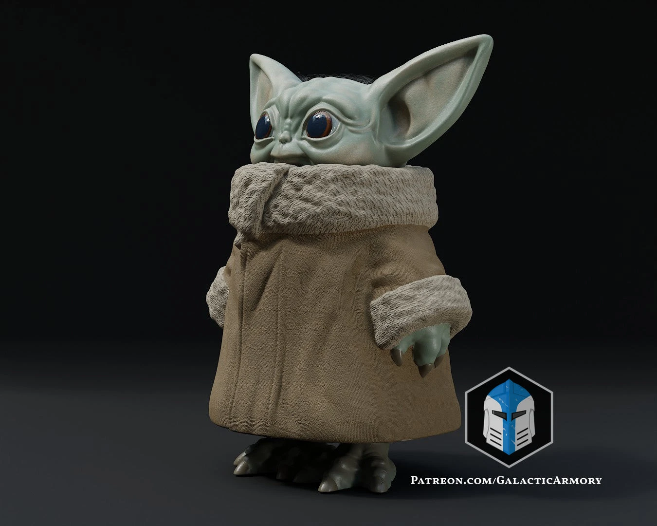 Standing Grogu - Arms At Side - 3D Print Files 14 Standing Grogu - Arms At Side - 3D Print Files - Image 12