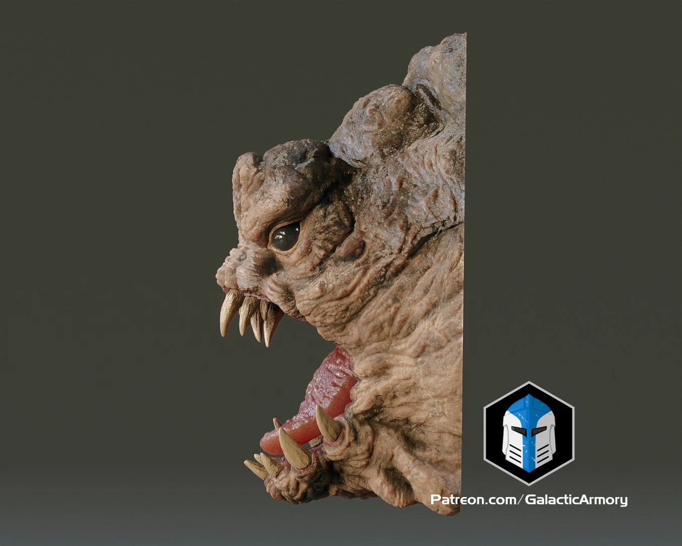 Life Sized Rancor Head Wall Mount - 3D Print Files 8 Life Sized Rancor Head Wall Mount - 3D Print Files - Image 6