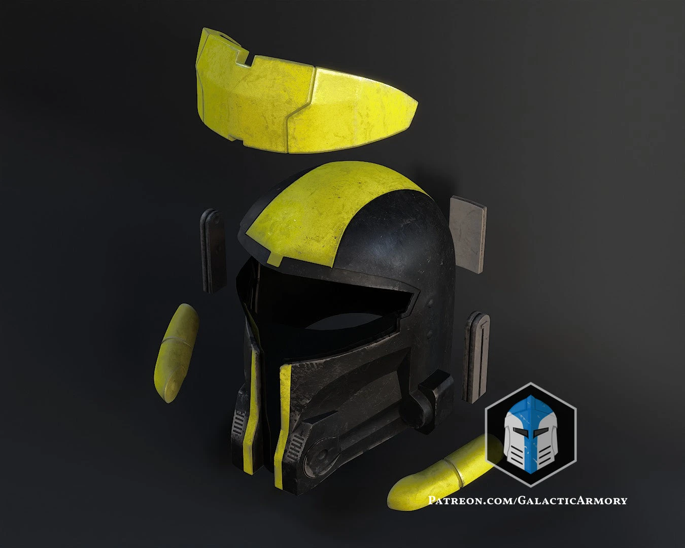 Hazmat Mandalorian Helmet - 3D Print Files 7 Hazmat Mandalorian Helmet - 3D Print Files - Image 5