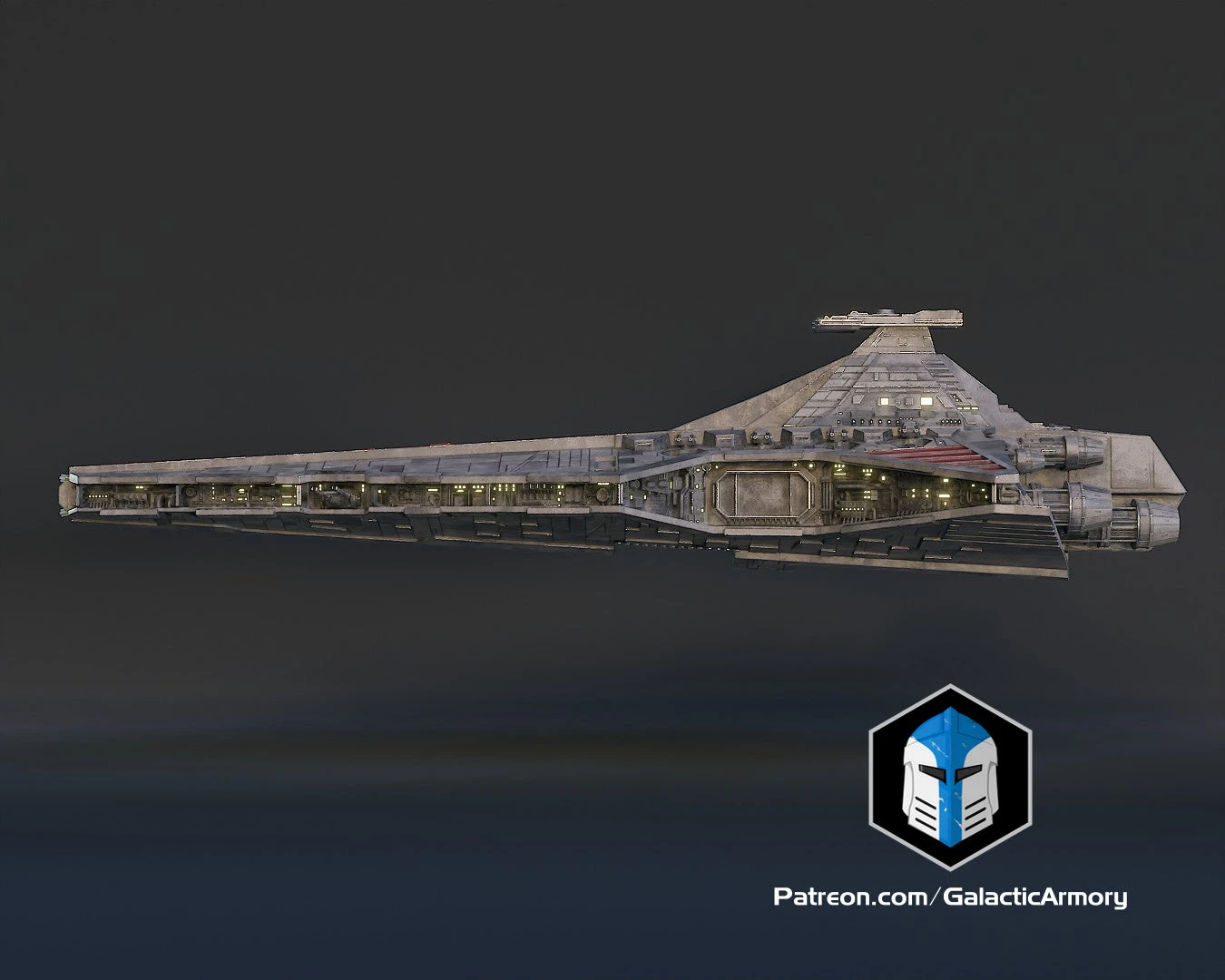 Clone Wars Venator Capital Ship - 3D Print Files 8 Clone Wars Venator Capital Ship - 3D Print Files - Image 6