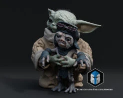 Grogu And Babu Figurine - Pose 1 - 3D Print Files -Galactic Armory Store 40000