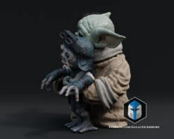 Grogu And Babu Figurine - Pose 1 - 3D Print Files -Galactic Armory Store 40001