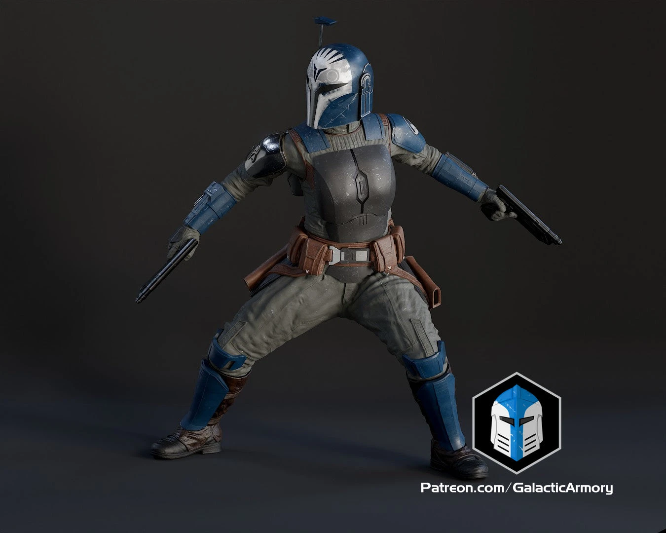 Bo Katan Figurine - Pose 4 - 3D Print Files 7 Bo Katan Figurine - Pose 4 - 3D Print Files - Image 5