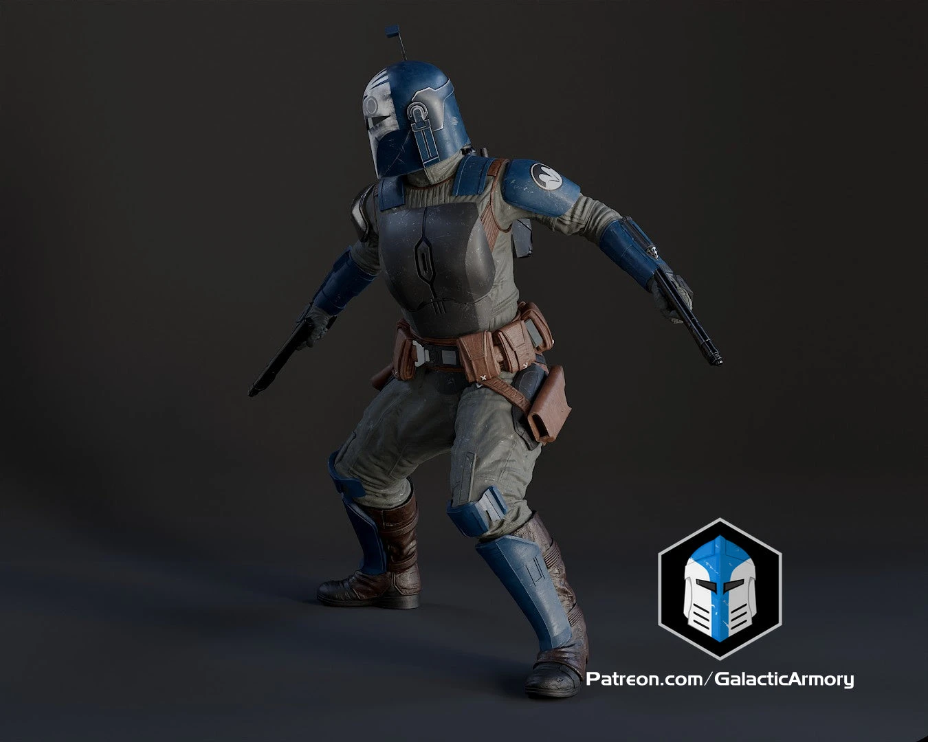 Bo Katan Figurine - Pose 4 - 3D Print Files 8 Bo Katan Figurine - Pose 4 - 3D Print Files - Image 6