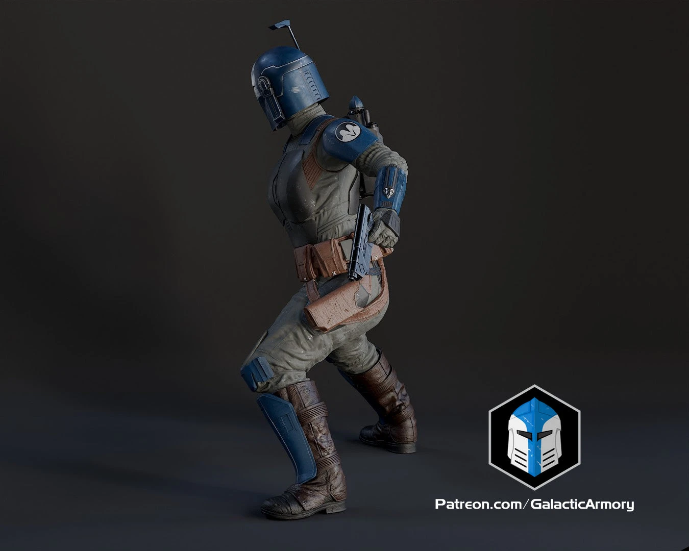 Bo Katan Figurine - Pose 4 - 3D Print Files 9 Bo Katan Figurine - Pose 4 - 3D Print Files - Image 7