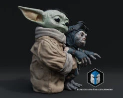 Grogu And Babu Figurine - Pose 1 - 3D Print Files -Galactic Armory Store 40006