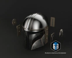 Mando Helmet - 3D Print Files 15 Mando Helmet - 3D Print Files -Galactic Armory Store 4MandoRemastered Exploded