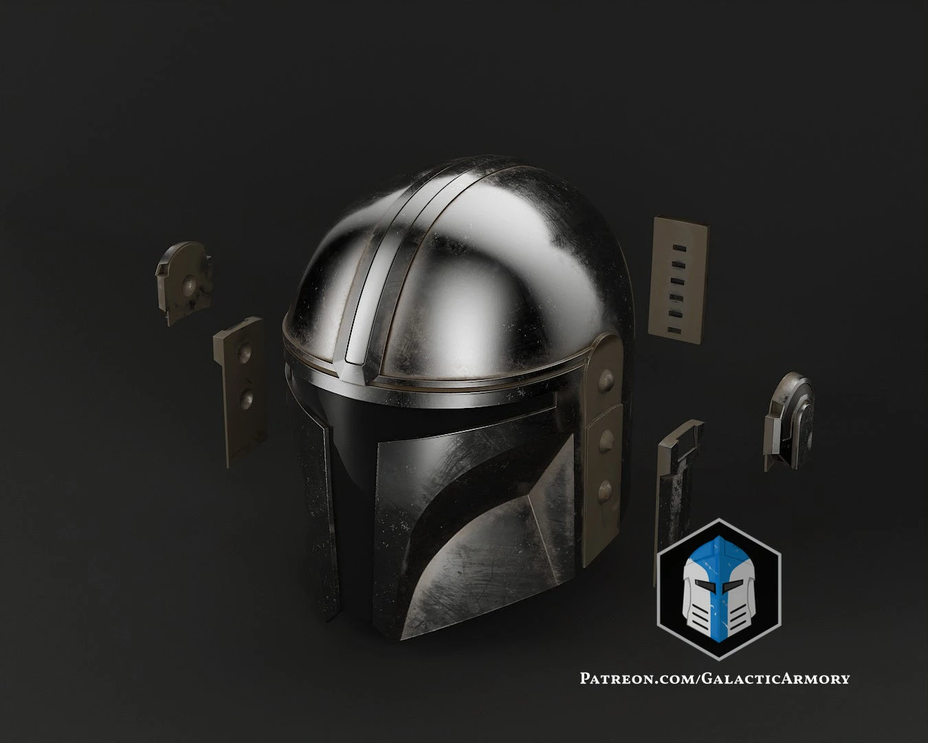 Mando Helmet - 3D Print Files 5 Mando Helmet - 3D Print Files - Image 3