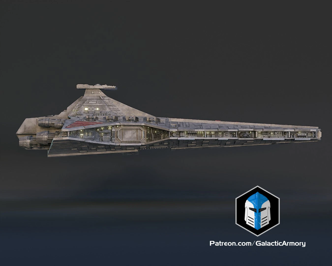 Clone Wars Venator Capital Ship - 3D Print Files 9 Clone Wars Venator Capital Ship - 3D Print Files - Image 7