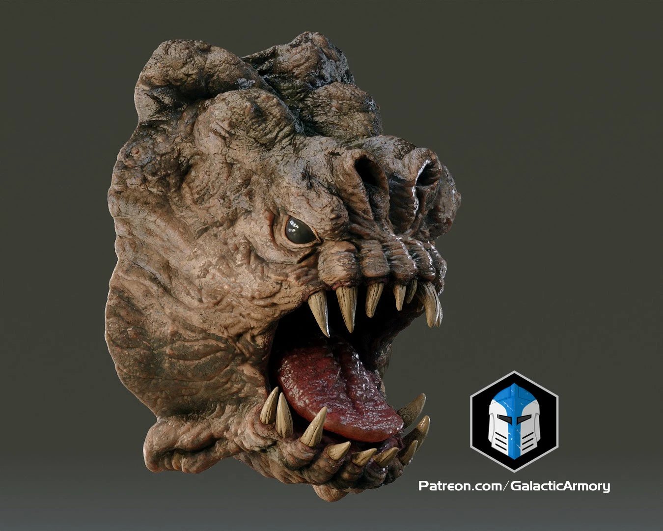 Life Sized Rancor Head Wall Mount - 3D Print Files 7 Life Sized Rancor Head Wall Mount - 3D Print Files - Image 5