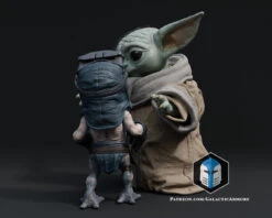 Grogu And Babu Figurine - Pose 2 - 3D Print Files 16 Grogu And Babu Figurine - Pose 2 - 3D Print Files -Galactic Armory Store 50001