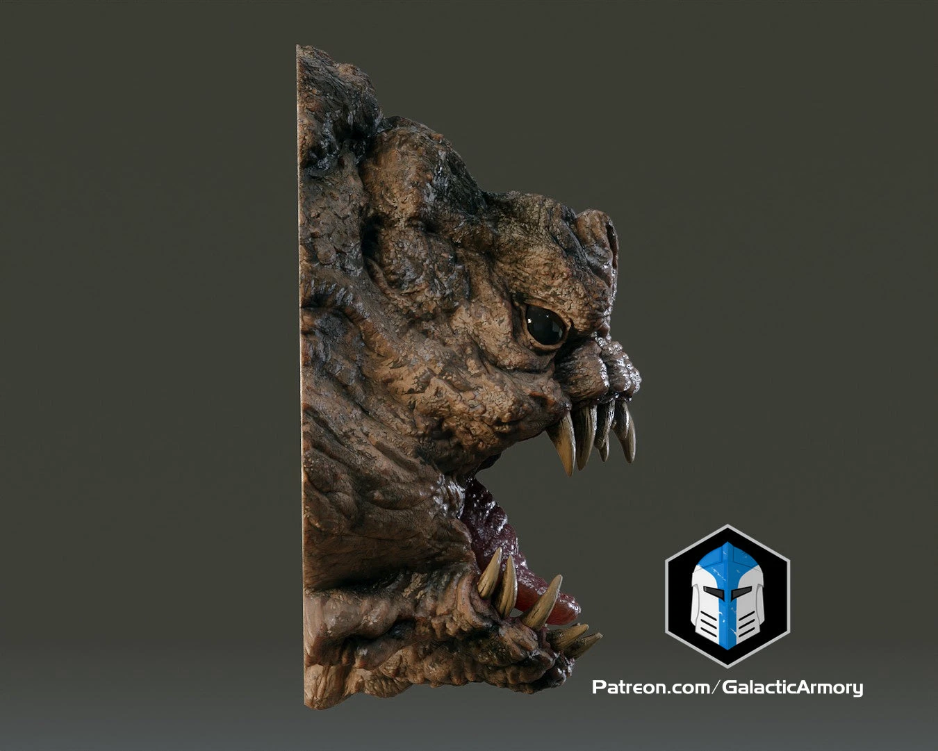 Life Sized Rancor Head Wall Mount - 3D Print Files 9 Life Sized Rancor Head Wall Mount - 3D Print Files - Image 7
