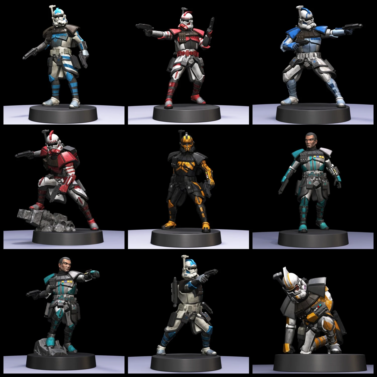 1:48 Scale ARC Troopers - 3D Print Files 3 1:48 Scale ARC Troopers - 3D Print Files