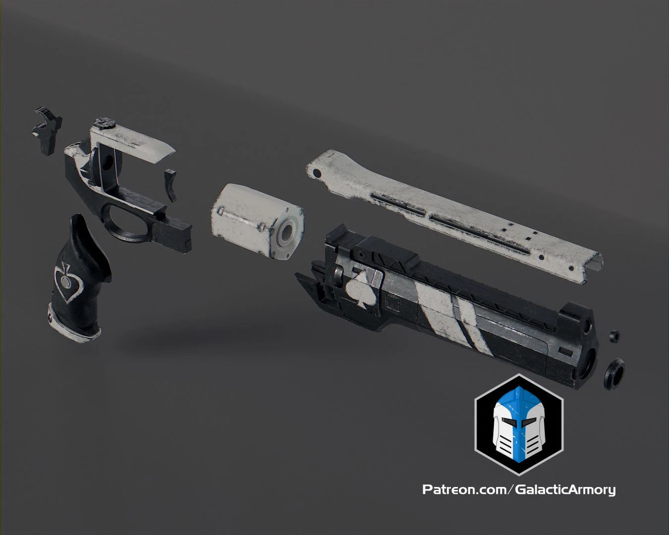 Ace Of Spades Hand Cannon - 3D Print Files 6 Ace Of Spades Hand Cannon - 3D Print Files - Image 4