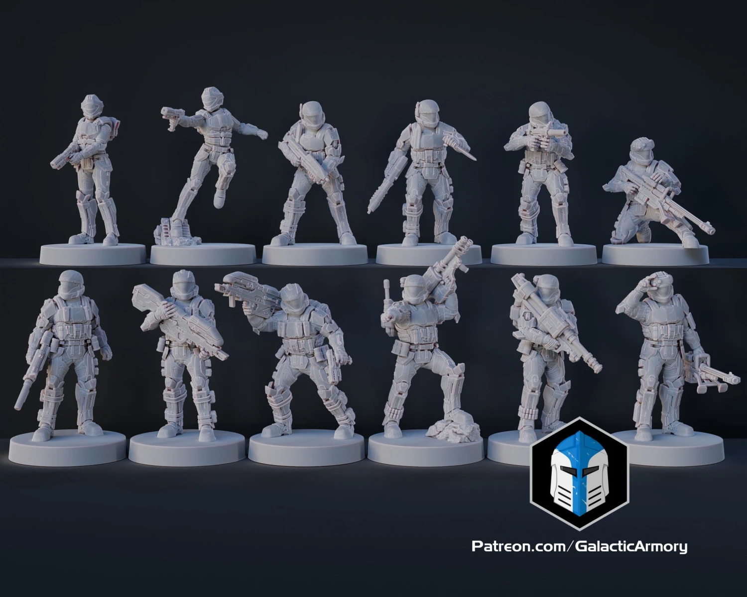 1:48 Scale Alpha 9 ODST Miniatures - 3D Print Files 5 1:48 Scale Alpha 9 ODST Miniatures - 3D Print Files - Image 3