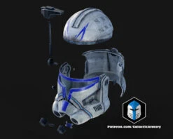 Animated Captain Rex Helmet - 3D Print Files -Galactic Armory Store AnimatedCaptainRexHelmet Exploded