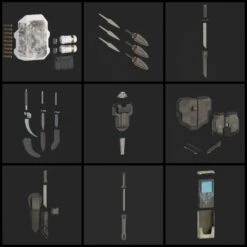 Spartan Armor Accessories Bundle - 3D Print Files 25 Spartan Armor Accessories Bundle - 3D Print Files -Galactic Armory Store ArmorUtilityAccessories Exploded