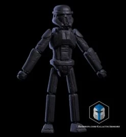 Rogue One Death Trooper Doll - 3D Print Files -Galactic Armory Store ArticulatedDeathTrooperDoll Perspective