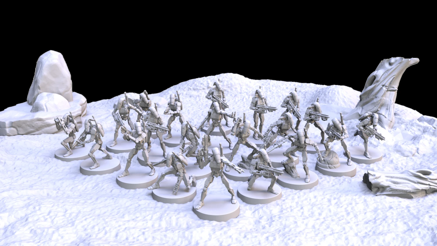 1:48 Scale Battle Droid Army - Assault Class - 3D Print Files 3 1:48 Scale Battle Droid Army - Assault Class - 3D Print Files