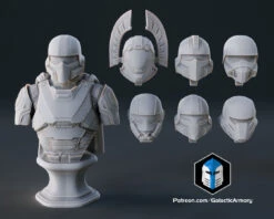 Helldivers 2 - B-01 Tactical Bust - 3D Print Files -Galactic Armory Store B 01TacticalBust Variants