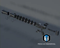 Battlefront 2 EMP Launcher - 3D Print Files -Galactic Armory Store BF2EMPLauncher Exploded