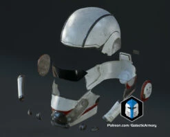 Helldivers 2 Helmet - Bonesnapper - 3D Print Files -Galactic Armory Store BonesnapperHelmet Exploded