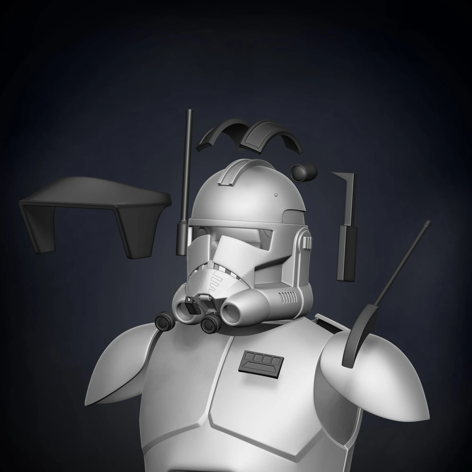 Animated Commander Cody Armor Accessories - 3D Print Files 7 Animated Commander Cody Armor Accessories - 3D Print Files - Image 5