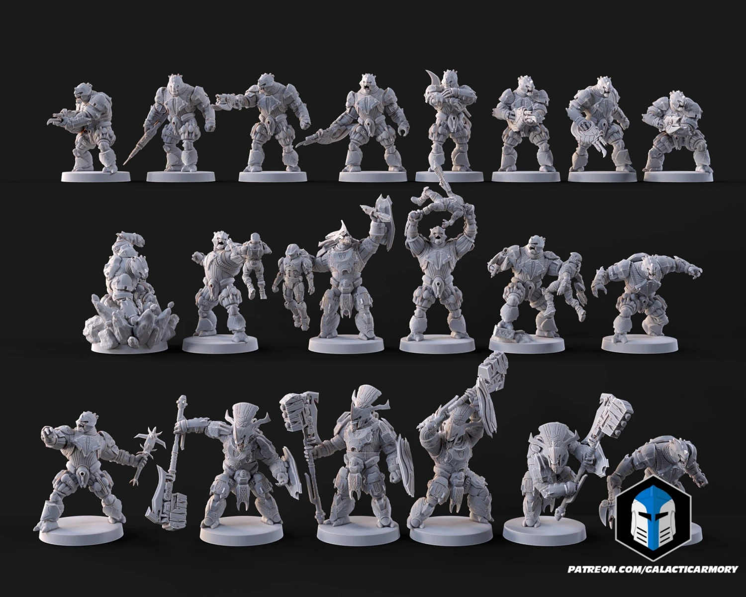 1:48 Scale Brute Miniatures - 3D Print Files 3 1:48 Scale Brute Miniatures - 3D Print Files
