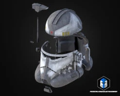 Commander Wolffe Helmet - 3D Print Files -Galactic Armory Store CommanderWolffeHelmet Exploded