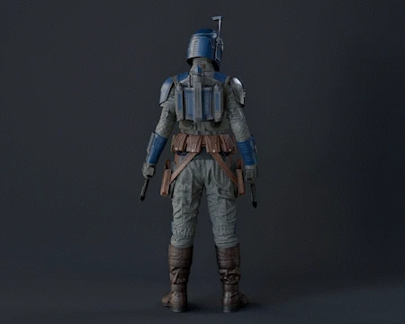 Bo Katan Figurine - Pose 1 - 3D Print Files 3 Bo Katan Figurine - Pose 1 - 3D Print Files