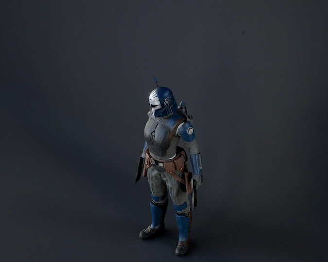 Bo Katan Figurine - Pose 1 - 3D Print Files 4 Bo Katan Figurine - Pose 1 - 3D Print Files - Image 2