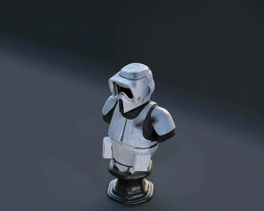 Scout Trooper Bust - 3D Print Files 4 Scout Trooper Bust - 3D Print Files - Image 2