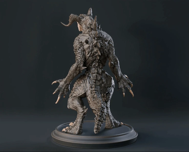 Deathclaw Figurine - 3D Print Files 3 Deathclaw Figurine - 3D Print Files