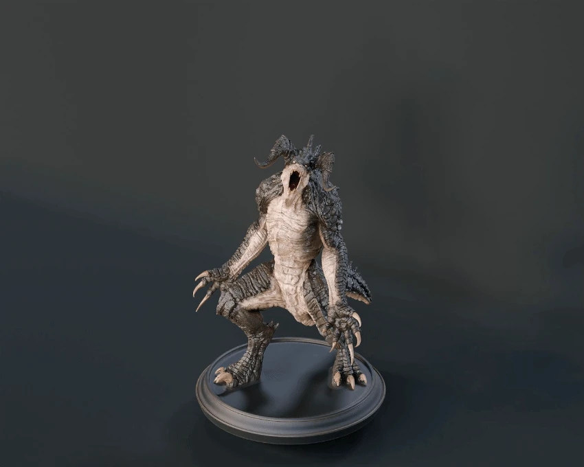 Deathclaw Figurine - 3D Print Files 4 Deathclaw Figurine - 3D Print Files - Image 2