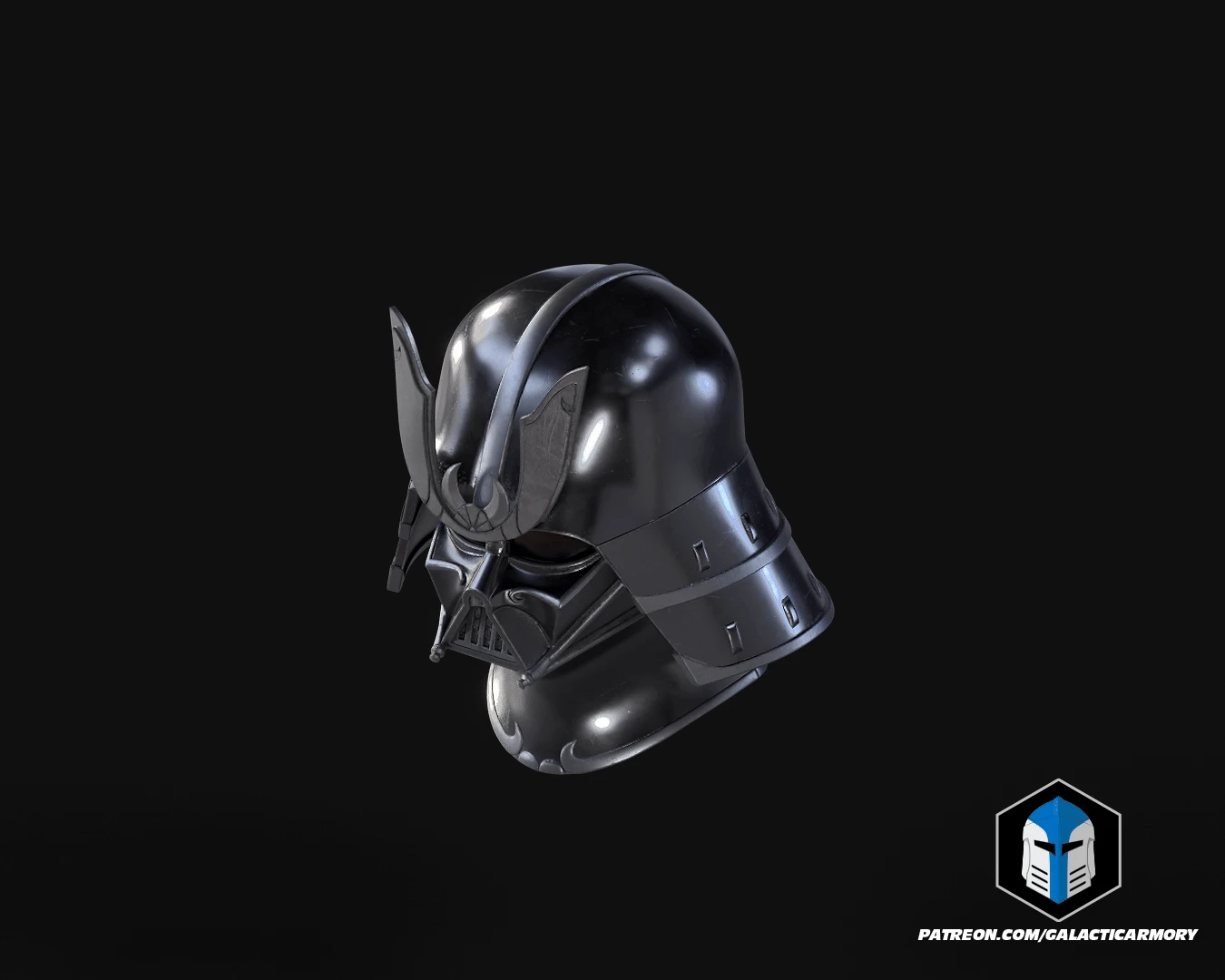 Samurai Darth Vader Helmet - 3D Print Files 4 Samurai Darth Vader Helmet - 3D Print Files - Image 2