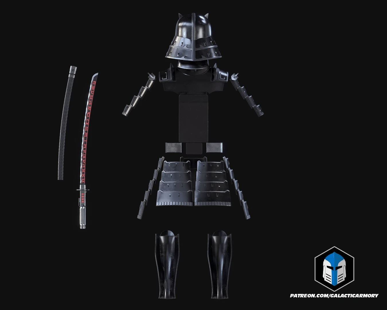 Samurai Darth Vader Armor - 3D Print Files 3 Samurai Darth Vader Armor - 3D Print Files