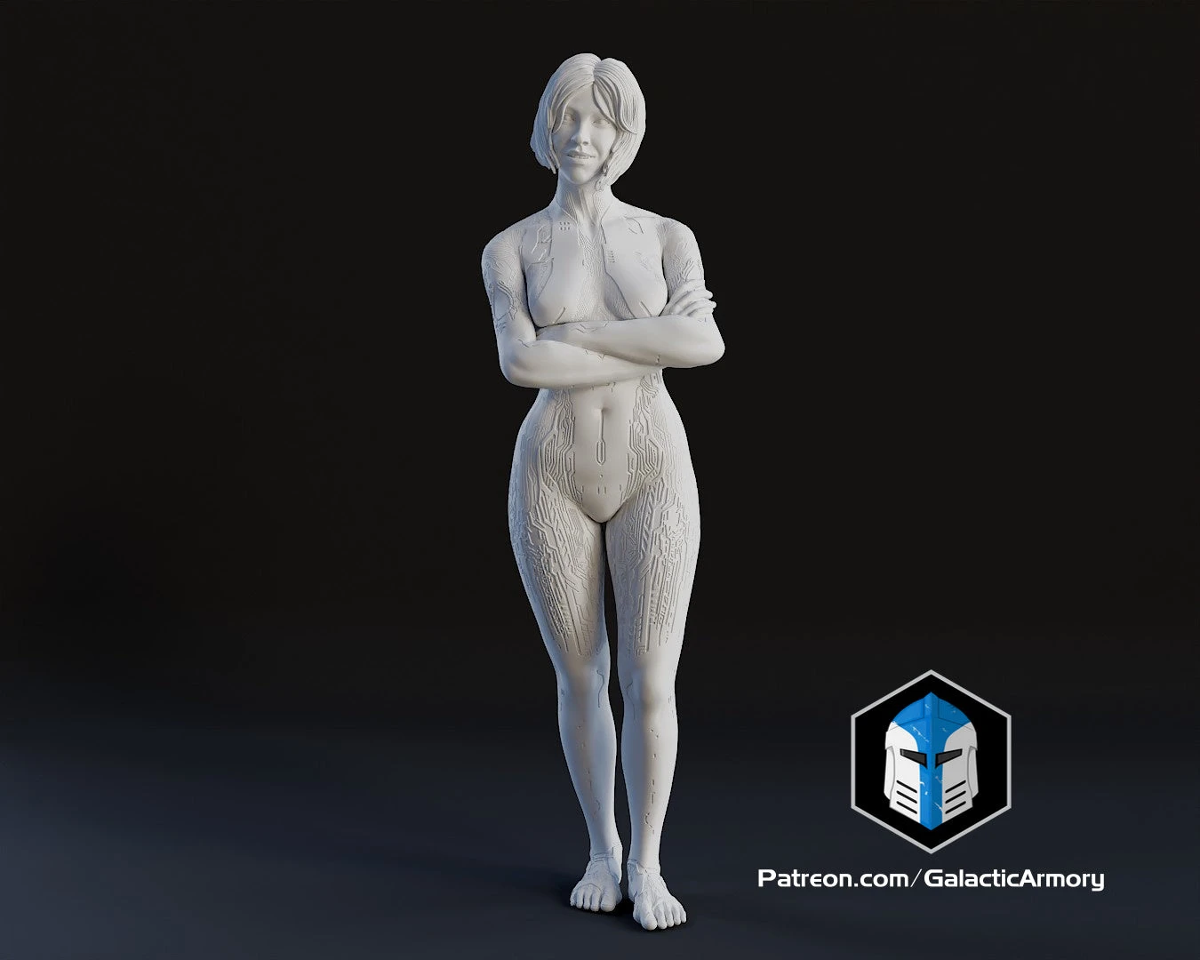 Cortana Figurine - Pose 3 - 3D Print Files 5 Cortana Figurine - Pose 3 - 3D Print Files - Image 3
