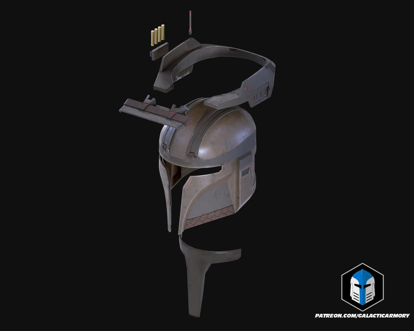 Cowboy Mando Helmet - 3D Print Files 7 Cowboy Mando Helmet - 3D Print Files - Image 5
