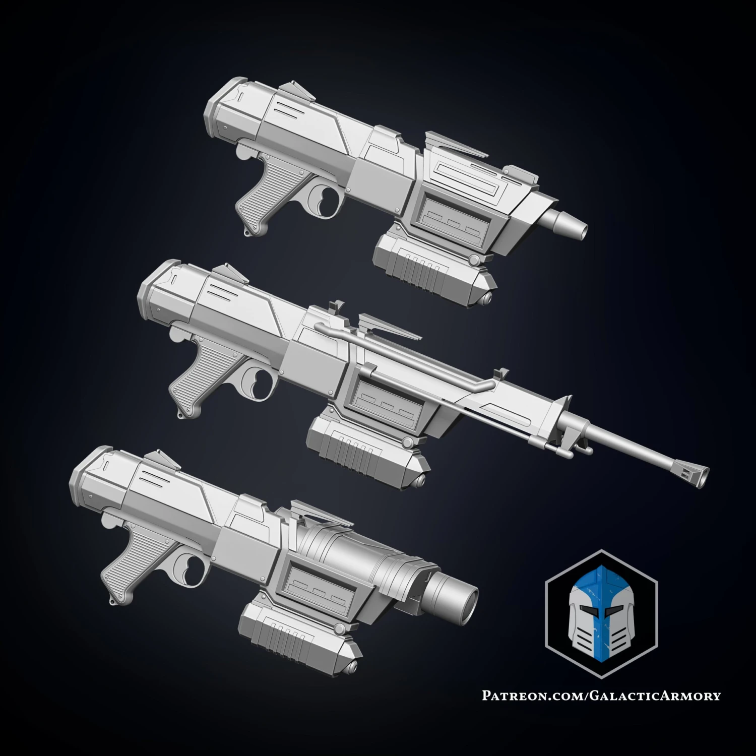 DC-17M Republic Commando Blaster - 3D Print Files 4 DC-17M Republic Commando Blaster - 3D Print Files - Image 2