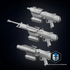 DC-17M Republic Commando Blaster - 3D Print Files 12 DC-17M Republic Commando Blaster - 3D Print Files -Galactic Armory Store DC 17MBlaster 3