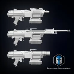 DC-17M Republic Commando Blaster - 3D Print Files 13 DC-17M Republic Commando Blaster - 3D Print Files -Galactic Armory Store DC 17MBlaster 4